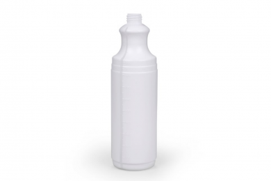 Bílá plastová láhev s měrkou 1000 ml